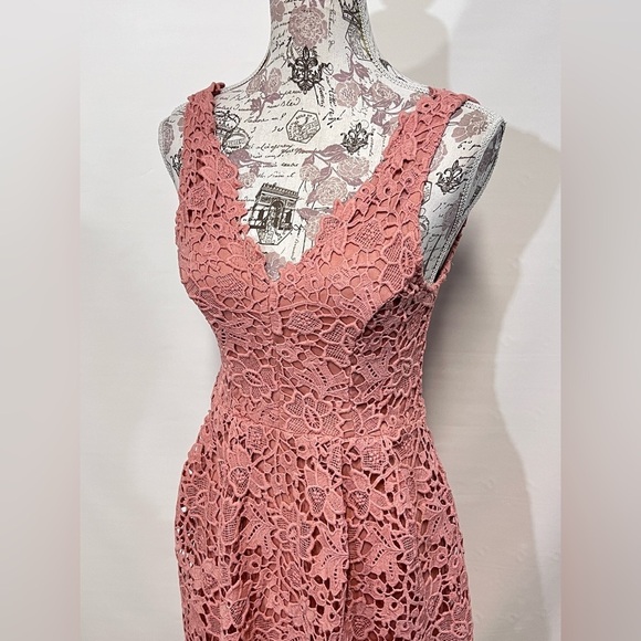 ASTR the LABEL Dusty pink crochet‎ lace dress size S. - Picture 4 of 16
